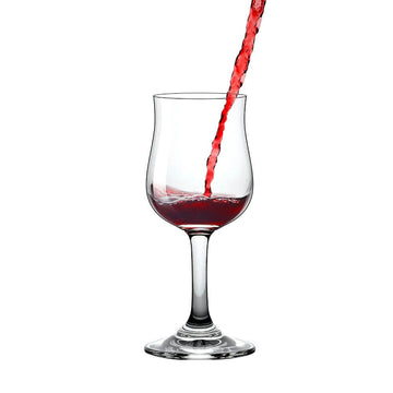 Tulip Series Red Wine Goblet Glass with flute style