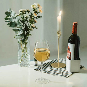Transparent Classic Red Wine Glass on table
