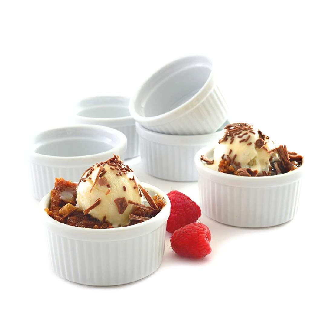 Sweet treat in a simple Ceramic White Ramekin bowl