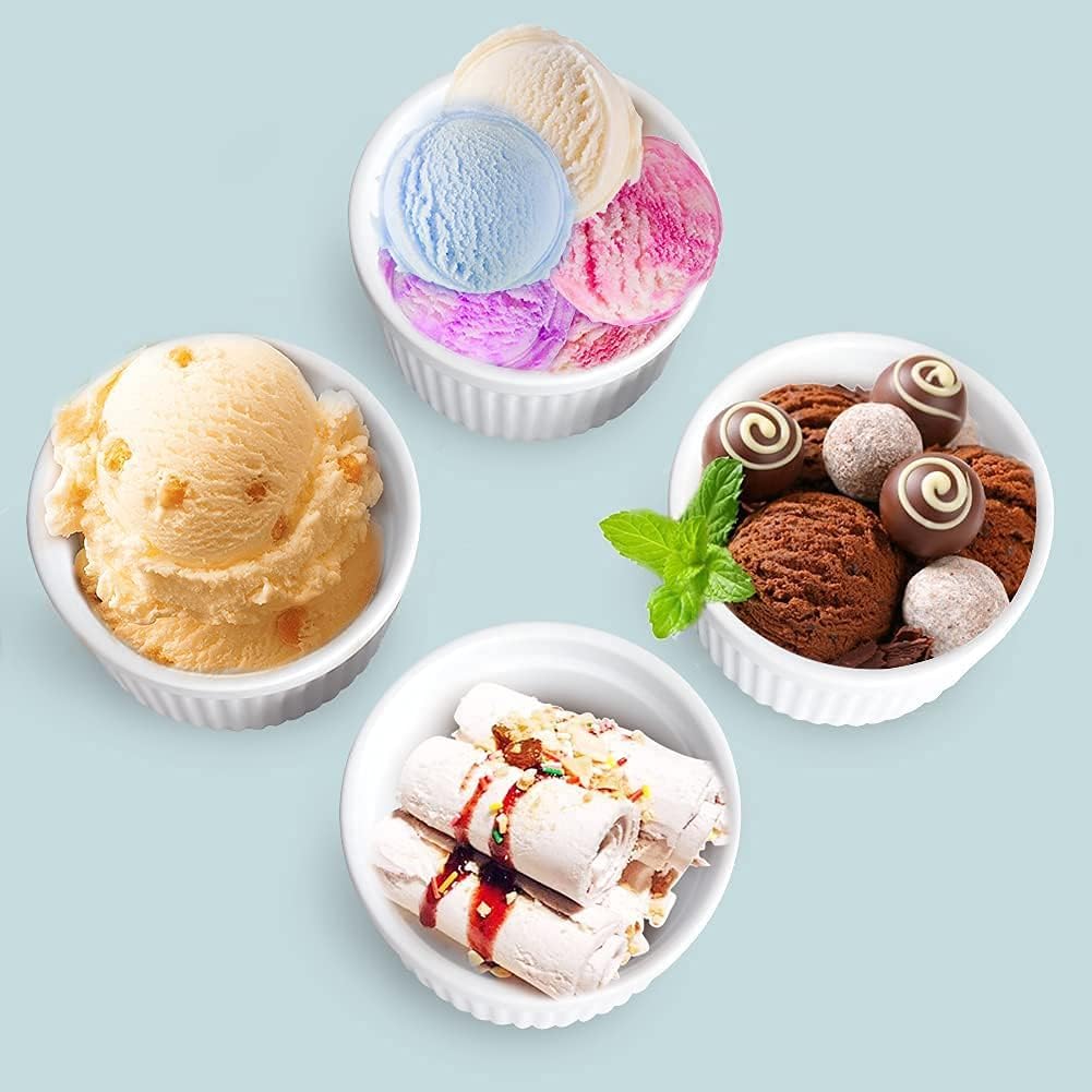 Sweet treats served in Ceramic White Ramekin bowl