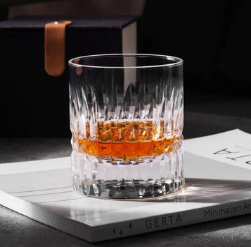 Diamond Cut Crystal Glass for whiskey and wine