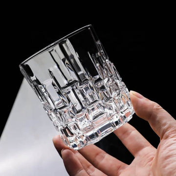 Italian Premium Classic Crystal Whiskey Glass in hand