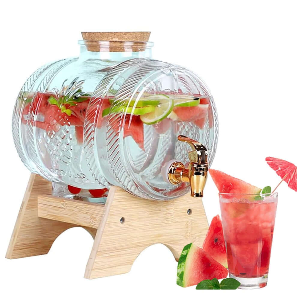 Glass Water Dispenser with infuser for detox drinks