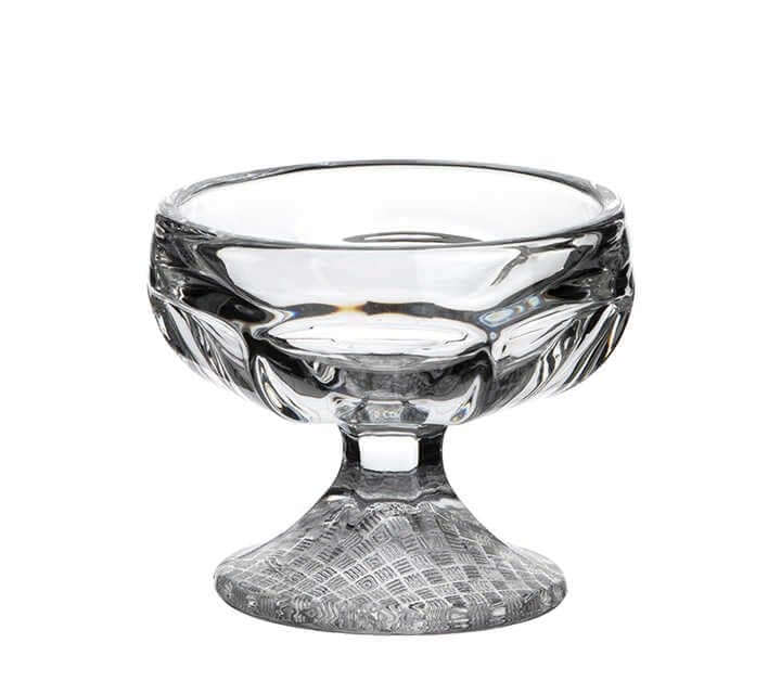 Footed Trifle Crystal Glass Bowl with sleek design