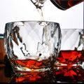 Close-up of a stylish Diamond Big Bowl Whiskey Glass
