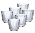 Stylish table decor featuring Retro Striped Glass Cup