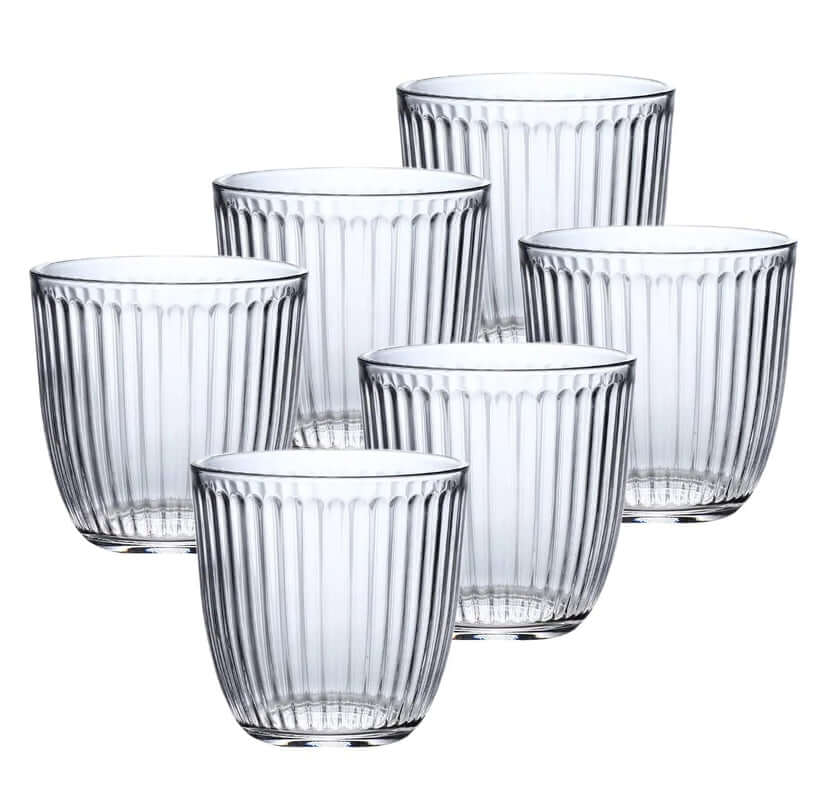 Stylish table decor featuring Retro Striped Glass Cup