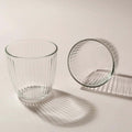 Textured Glass Tumbler set of 2 clear drinking cups