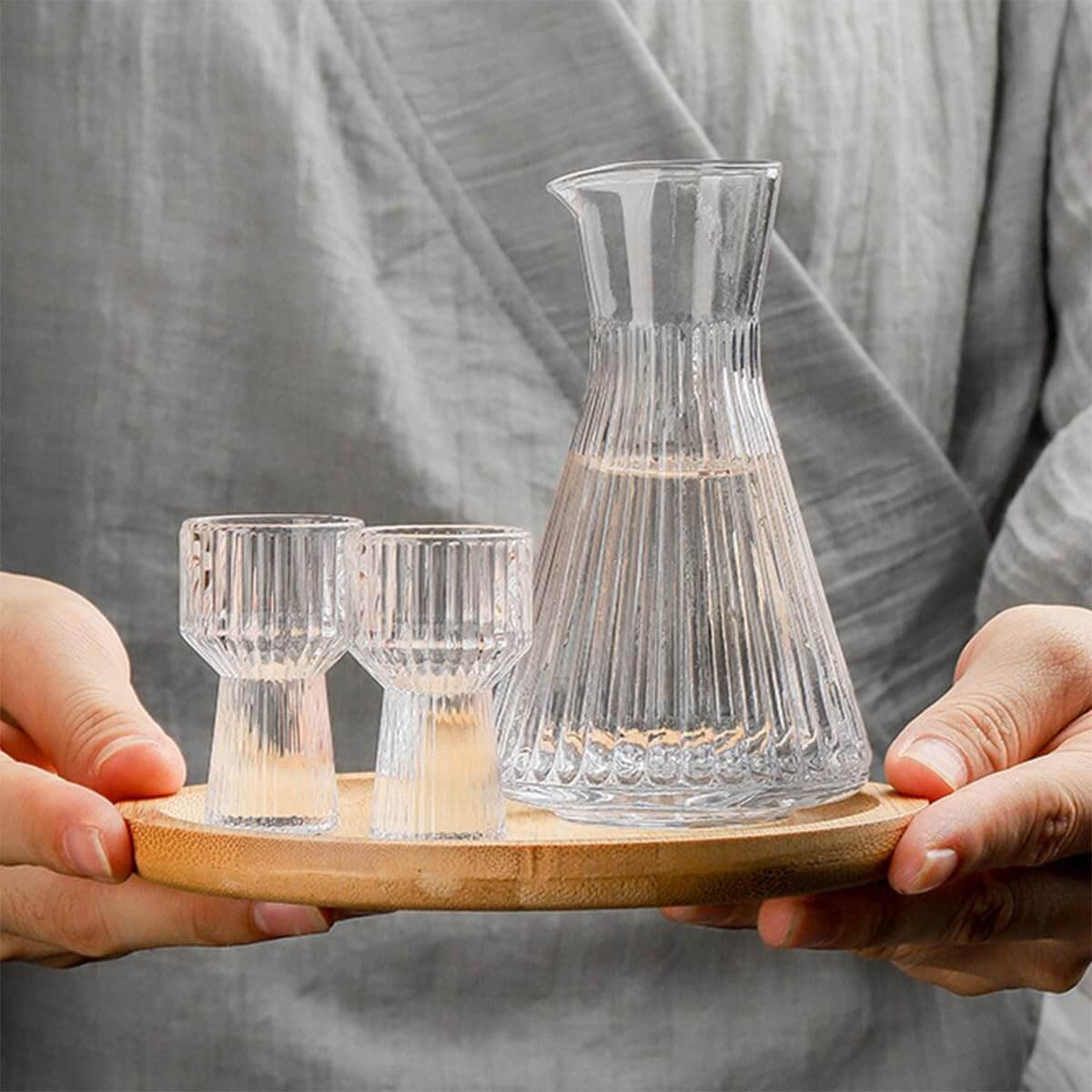 Mini Measure Shot Glass with matching carafe on tray