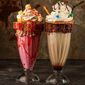 Chilled dessert served in a faluda glass with toppings
