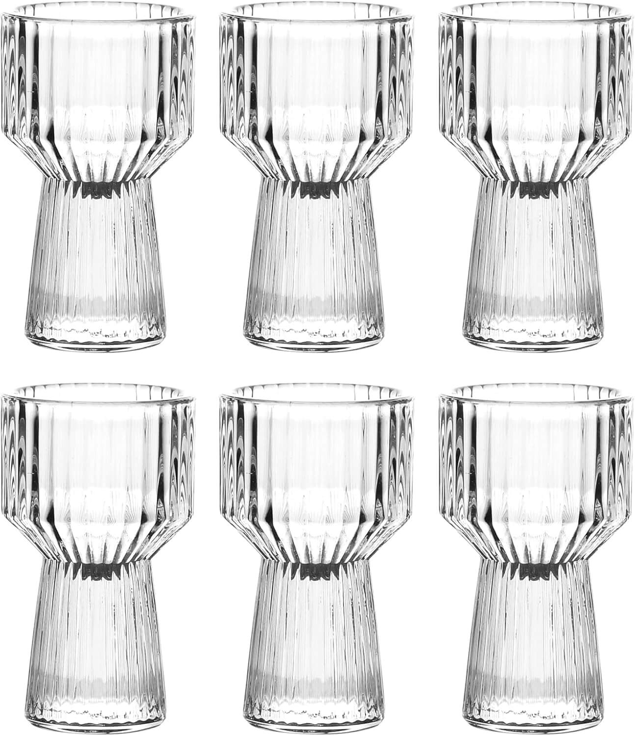 Crystal-clear Mini Measure Shot Glass set in classic style