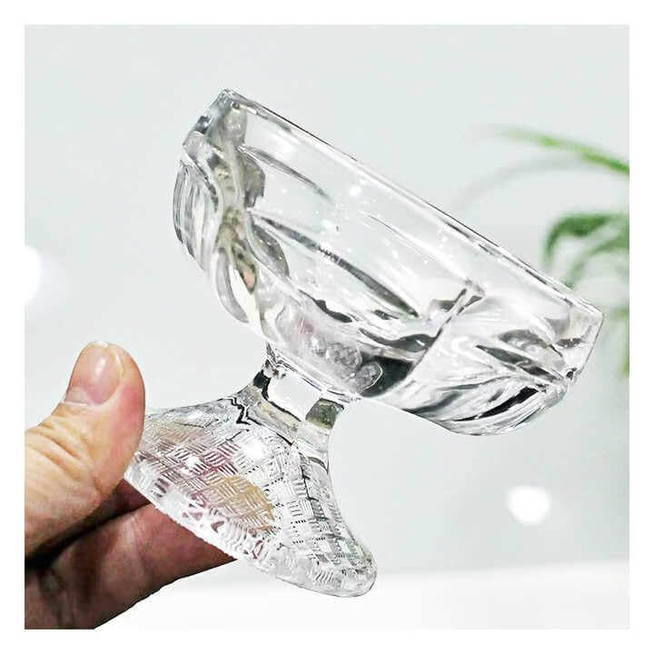 Footed Trifle Crystal Glass Bowl with sleek design
