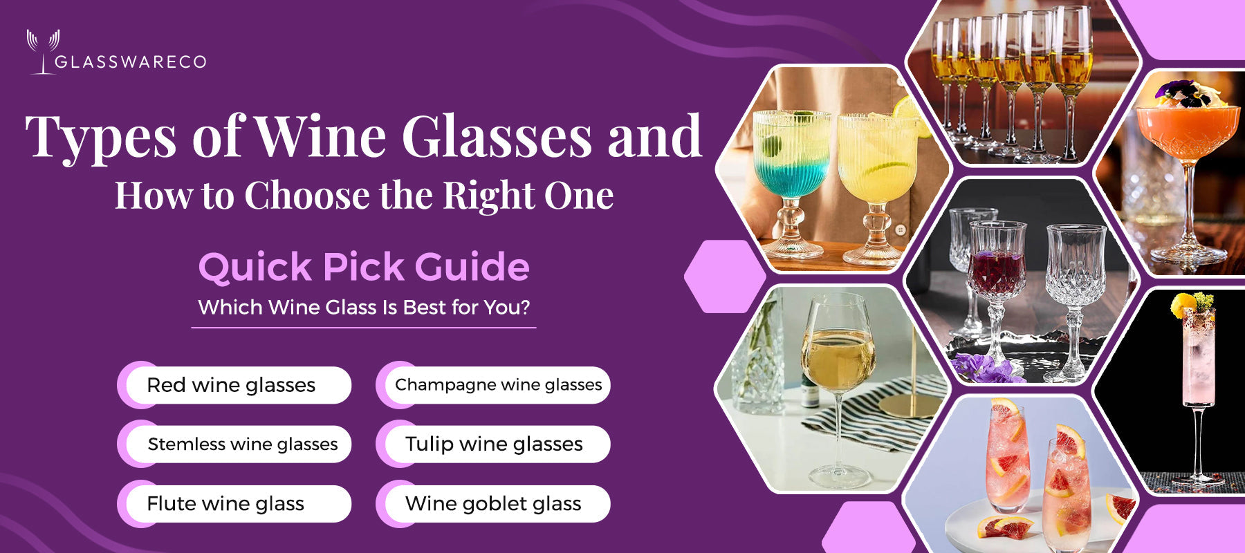 Glassware collection featuring premium wine glasses