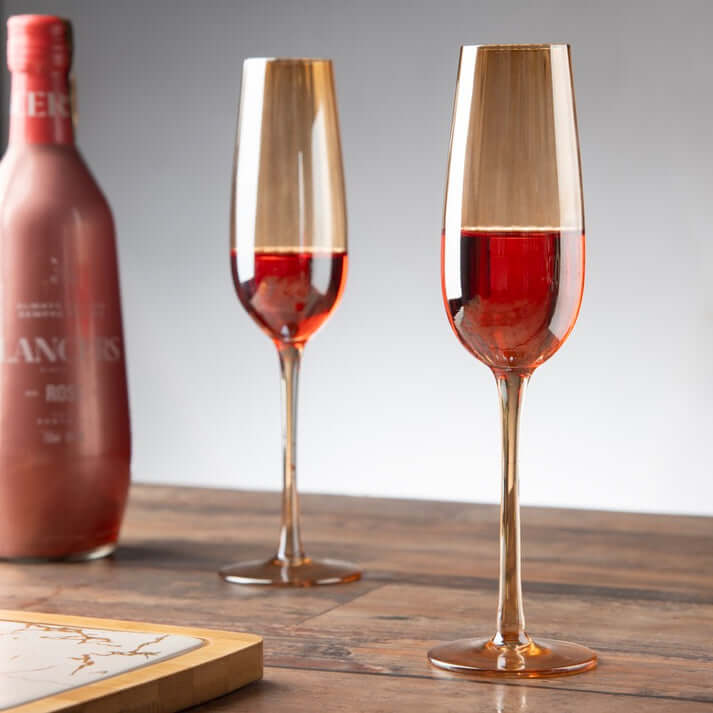 Nordic Golden champagne wine glass with elegant design