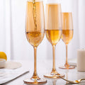 Glassware display with Nordic Golden champagne wine glass