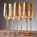 Luxury glassware highlights Nordic Golden champagne wine glass
