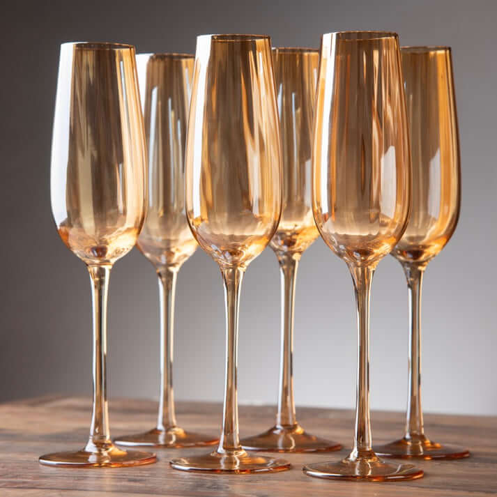 Luxury glassware highlights Nordic Golden champagne wine glass
