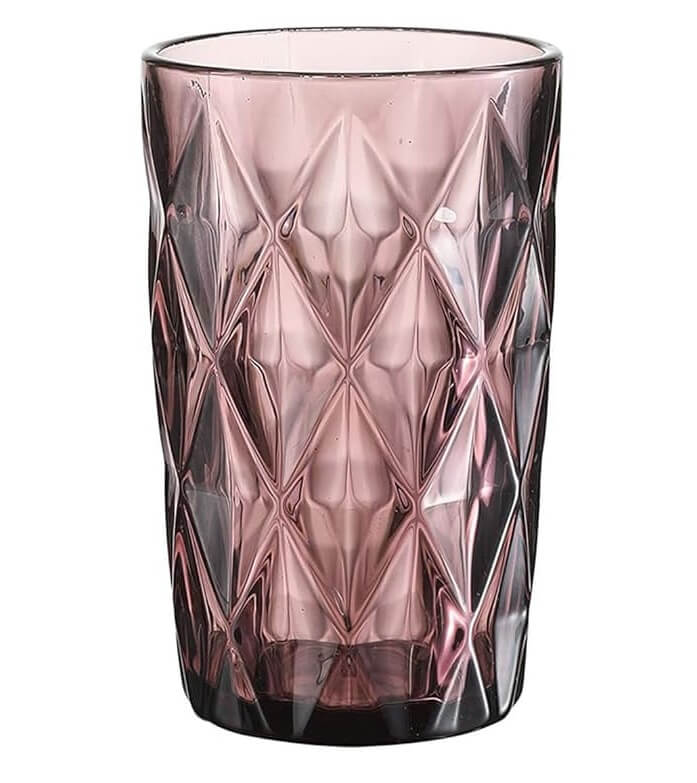 Modern pink tumbler showcasing Geometric Design Drinking Glasses